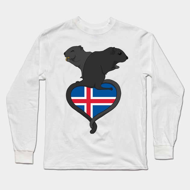 Gerbil Iceland (dark) Long Sleeve T-Shirt by RampArt